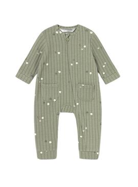Pigiama Mayoral lungo piede convertibile verde neonato.