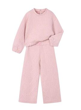 Tuta sportiva Mayoral imbottita rosa per bambina