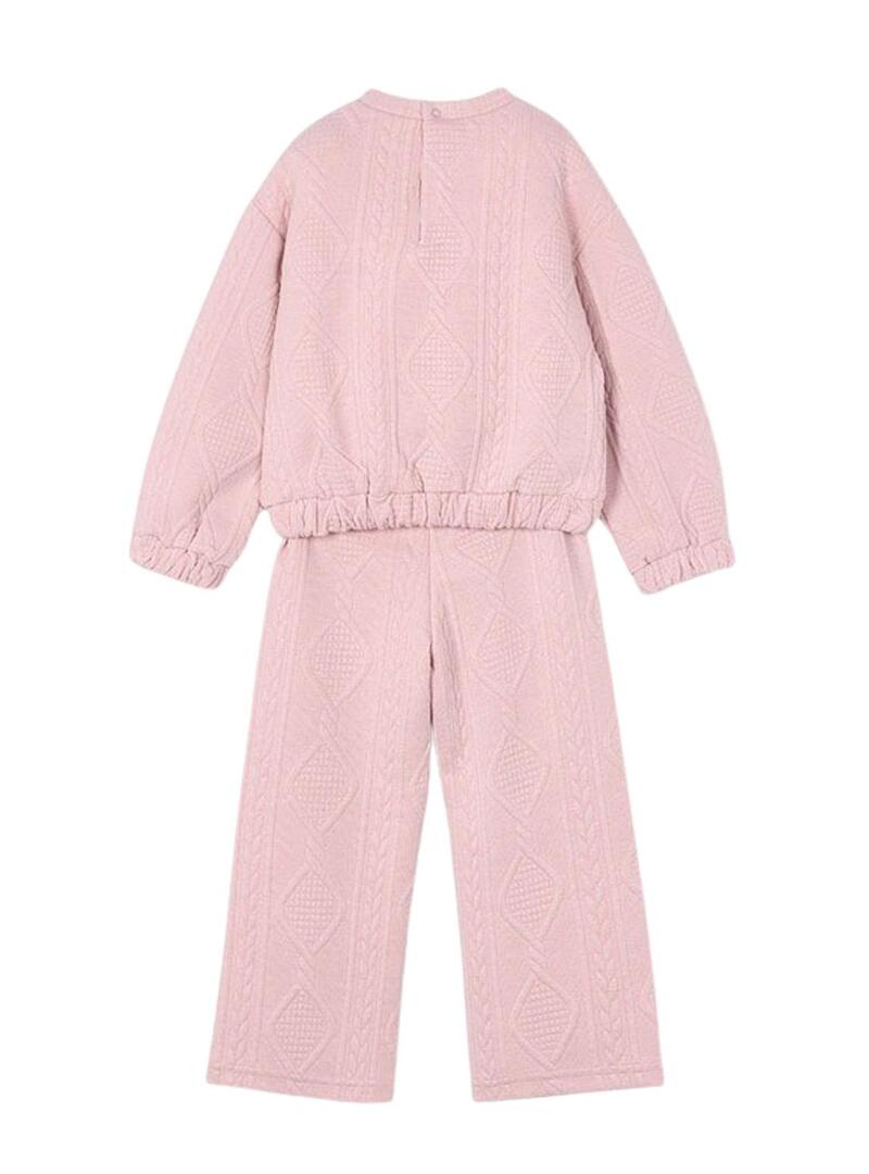 Tuta sportiva Mayoral imbottita rosa per bambina