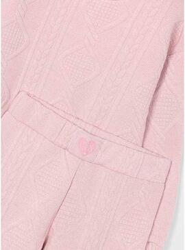 Tuta sportiva Mayoral imbottita rosa per bambina