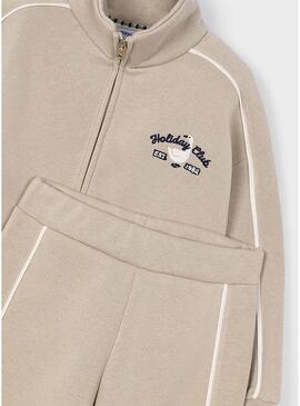 Tuta Mayoral a righe beige per bambina