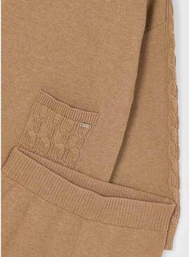 Set Mayoral pantaloni e maglione cammello per bambina