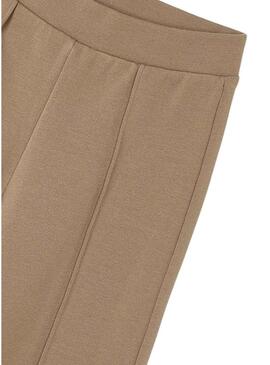 Leggings Mayoral in felpa color cammello per bambina