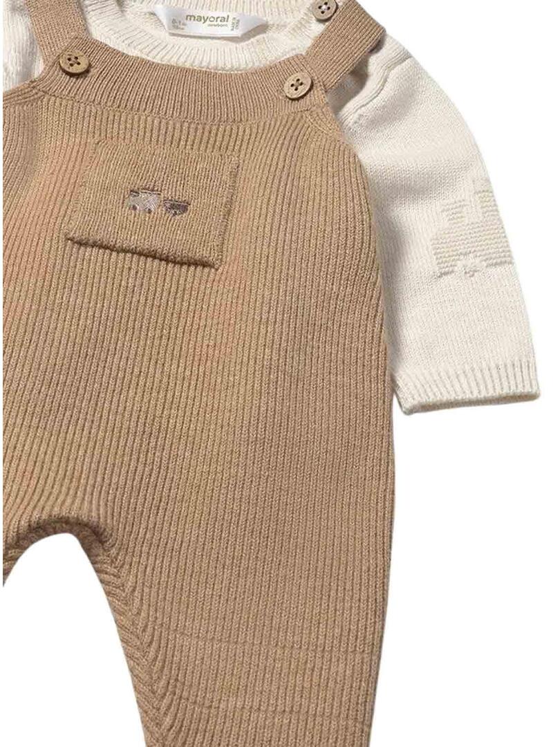 Set Mayoral petto marrone per neonato
