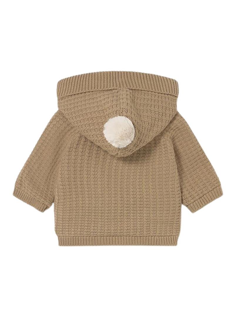 Giacca Mayoral in maglia color tostato per neonato.