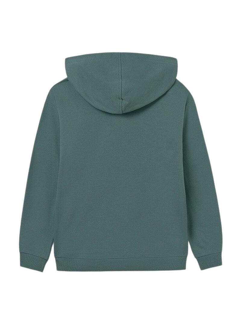 Felpa Mayoral con cappuccio verde per bambino