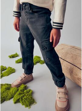 Pantaloni cargo grigi per ragazzo Mayoral