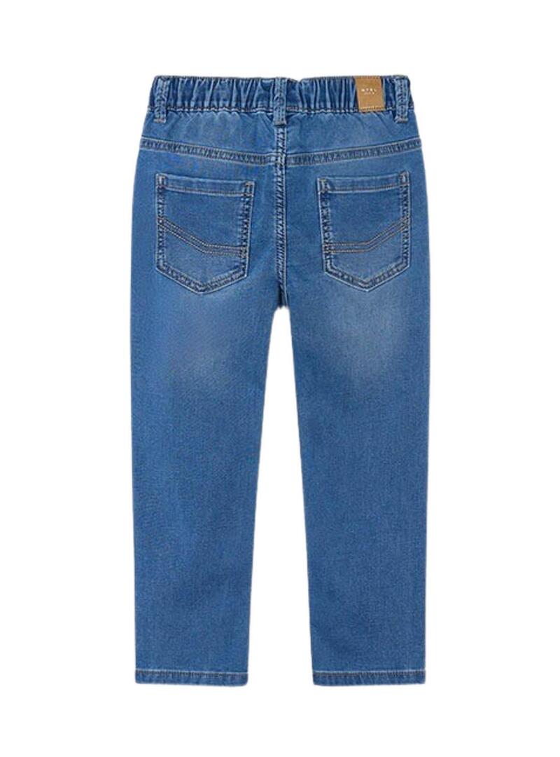 Pantaloni Mayoral in denim morbido jogger medio per bambino