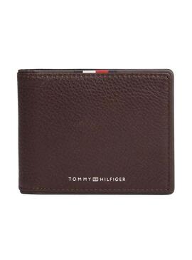 Portafoglio in pelle pieghevole Corporate marrone Tommy Hilfiger per uomo.
