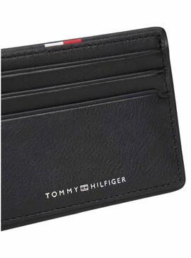 Portafoglio Tommy Hilfiger in pelle Corporate nero per uomo