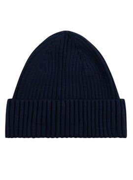 Cappello Tommy Jeans Heritage a maglia con logo marino per donna