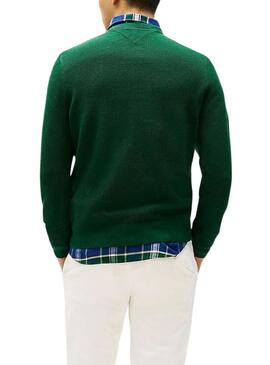 Maglia Tommy Hilfiger Essential Structure verde per uomo