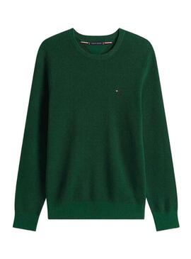 Maglia Tommy Hilfiger Essential Structure verde per uomo
