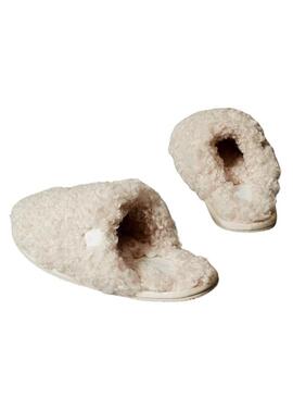 Pantofole da casa Calvin Klein in pile beige per donna