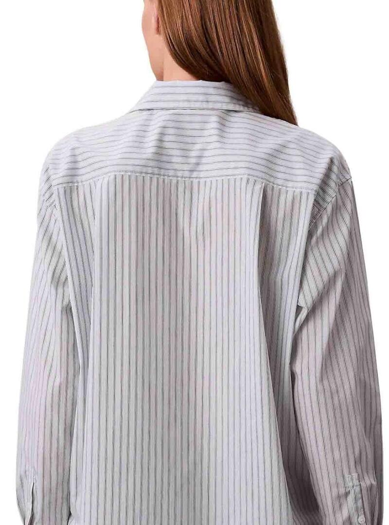 Camicia a righe Calvin Klein monologo per donna