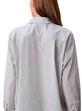 Camicia a righe Calvin Klein monologo per donna