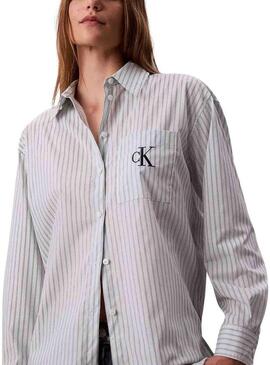 Camicia a righe Calvin Klein monologo per donna