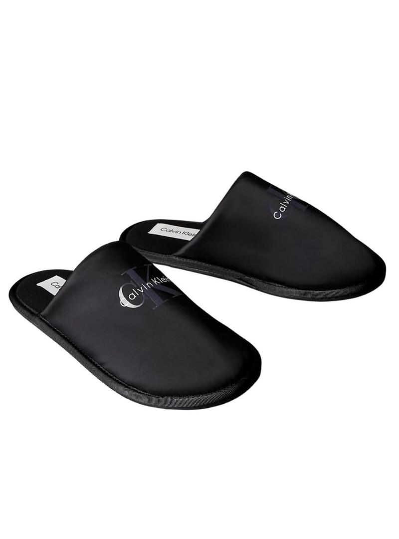 Pantofole da casa Calvin Klein Monologo nere da uomo