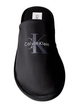 Pantofole da casa Calvin Klein Monologo nere da uomo