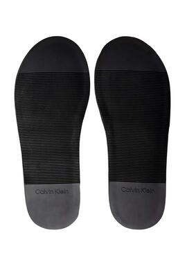 Pantofole da casa Calvin Klein Monologo nere da uomo