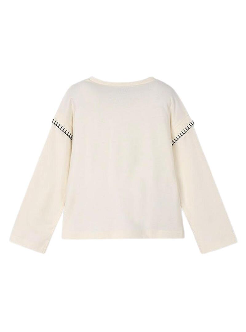 Maglietta Mayoral orso beige per bambina