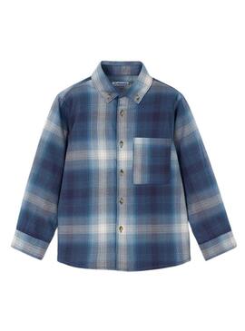Camicia Mayoral a quadretti blu marino per bambino