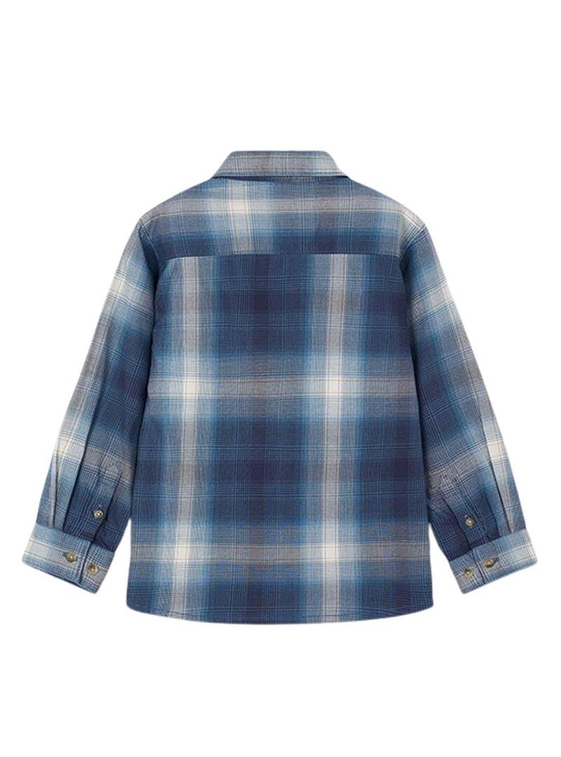 Camicia Mayoral a quadretti blu marino per bambino