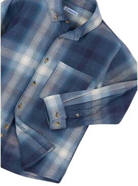 Camicia Mayoral a quadretti blu marino per bambino