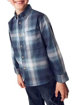 Camicia Mayoral a quadretti blu marino per bambino