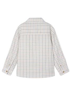 Camicia Mayoral a quadri bianca per bambino