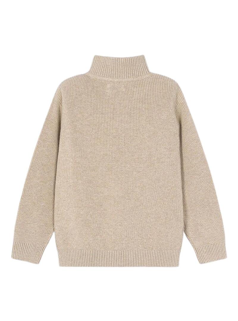Maglione beige con zip Mayoral per bambino
