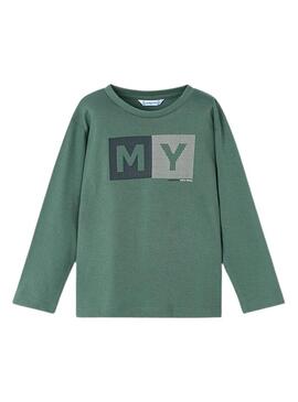 Maglietta Mayoral basic verde per bambino