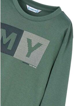 Maglietta Mayoral basic verde per bambino