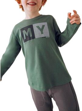 Maglietta Mayoral basic verde per bambino