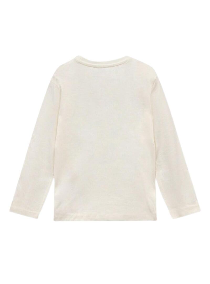 Maglietta Mayoral basic beige con lettere per bambino