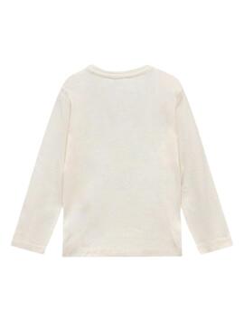 Maglietta Mayoral basic beige con lettere per bambino