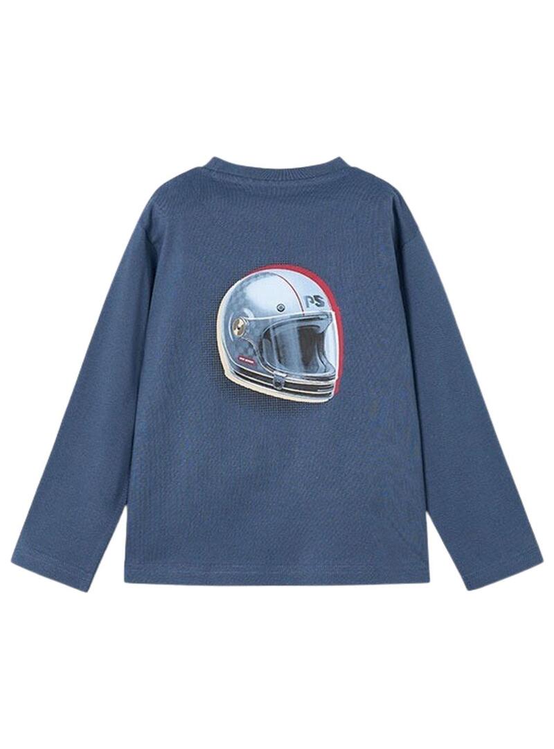 Maglietta Mayoral moto blu per bambino