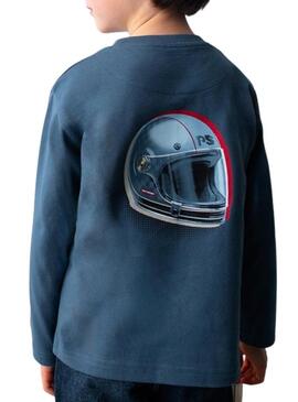 Maglietta Mayoral moto blu per bambino
