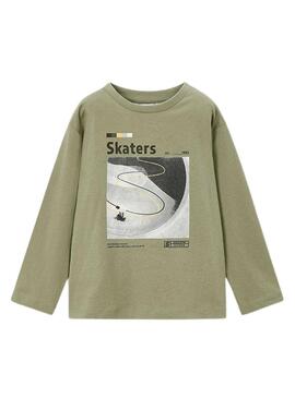 Set 2 magliette Mayoral skate verde bianco bambino