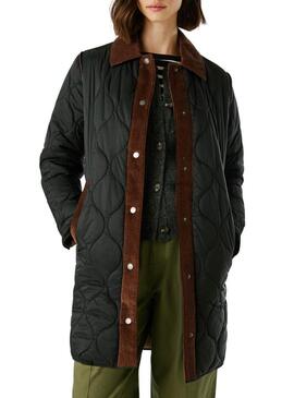 Cappotto imbottito Pepe Jeans Paola nero da donna