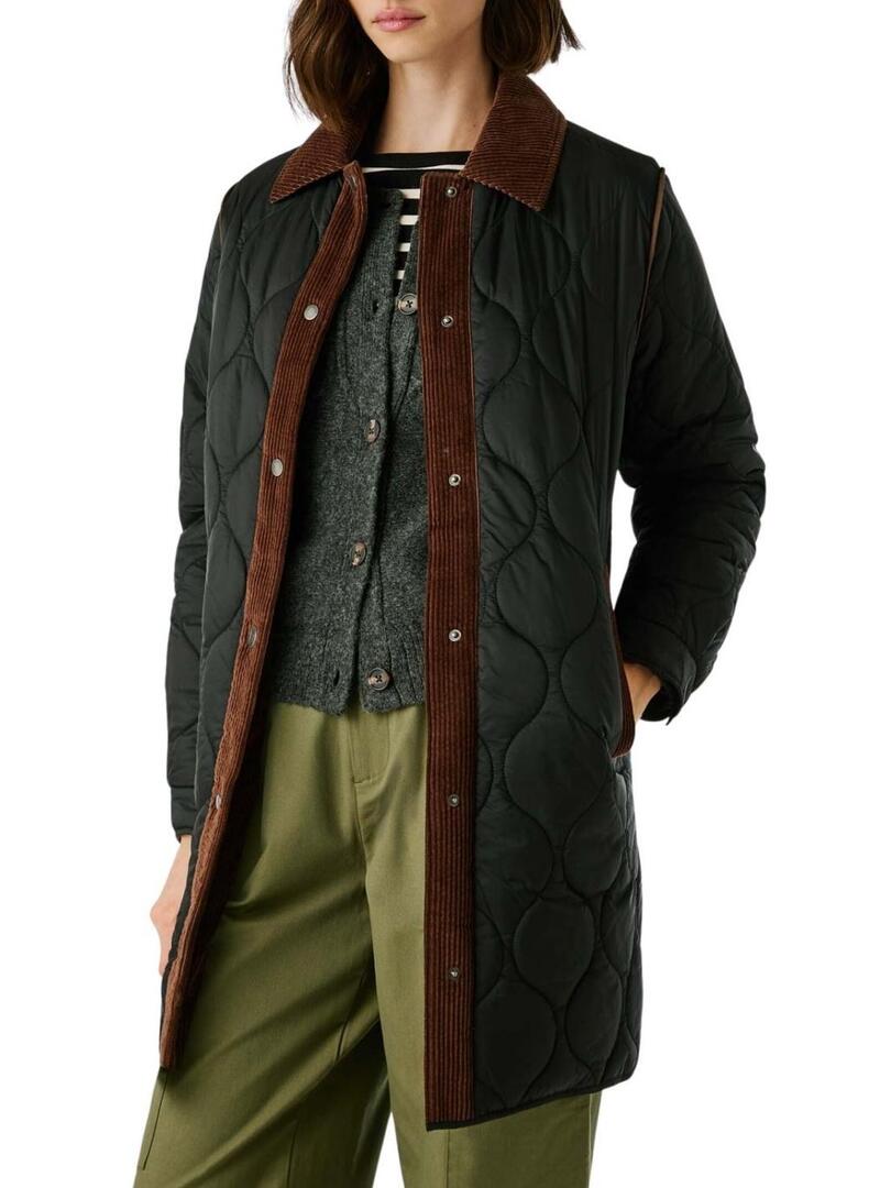 Cappotto imbottito Pepe Jeans Paola nero da donna