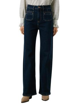Pantaloni in denim Pepe Jeans Lexa Rinse dritti da donna