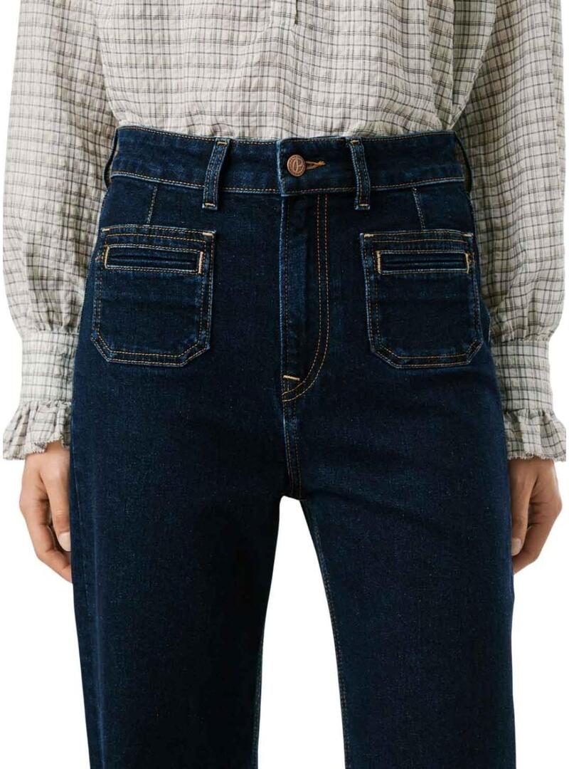 Pantaloni in denim Pepe Jeans Lexa Rinse dritti da donna