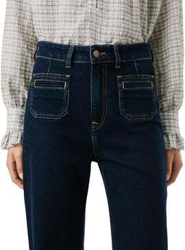 Pantaloni in denim Pepe Jeans Lexa Rinse dritti da donna