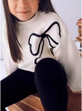 Set completo Mayoral leggings e felpa con fiocco per bambina