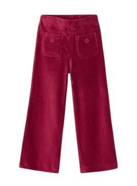 Pantaloni Mayoral in velluto a coste granata per bambina