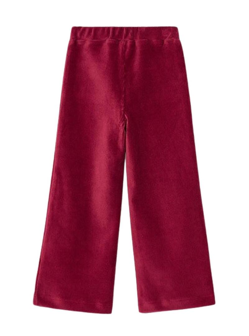 Pantaloni Mayoral in velluto a coste granata per bambina