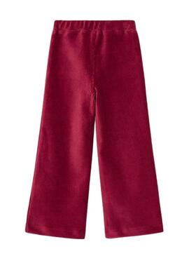 Pantaloni Mayoral in velluto a coste granata per bambina
