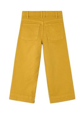 Pantaloni Mayoral in twill giallo per bambina