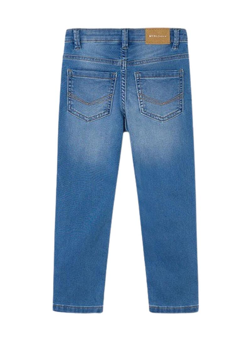 Pantaloni in denim Mayoral aderenti blu medio per bambino